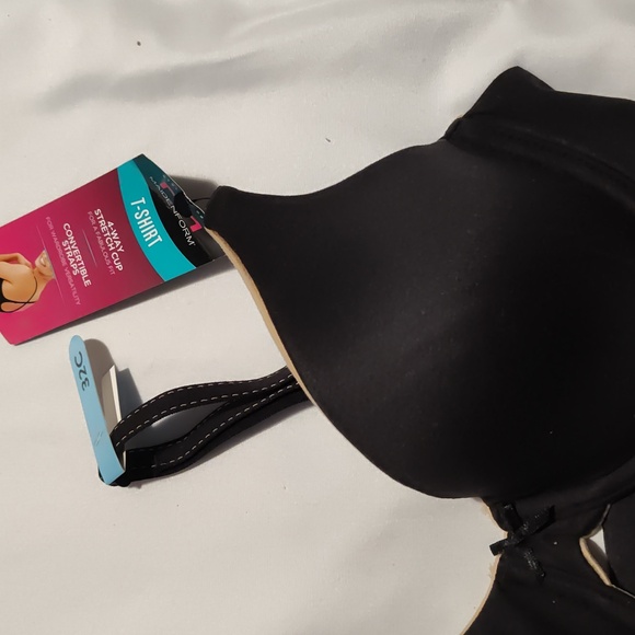 Maidenform Comfort dev Soft Demi Underwire Bra Black/Body Beige Lining 32C Women - Picture 4 of 10